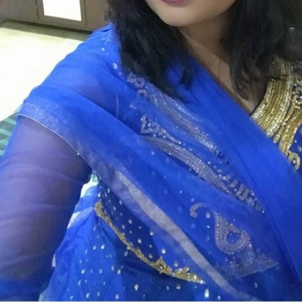Blue anarkalli